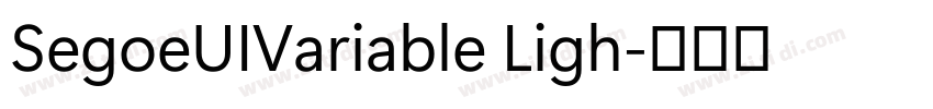 SegoeUIVariable Ligh字体转换